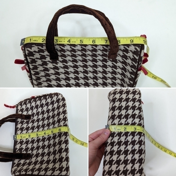 Boutique Y2K 2000s Herringbone Mini Micro Purse Bag - Picture 5 of 5